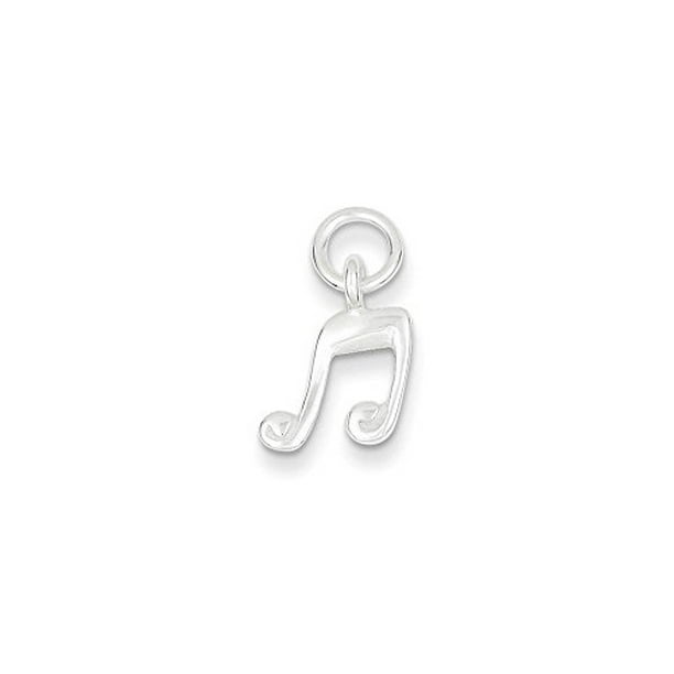 Pendants Arts and Theater Charms .925 Sterling Silver Music Note Charm Pendant 